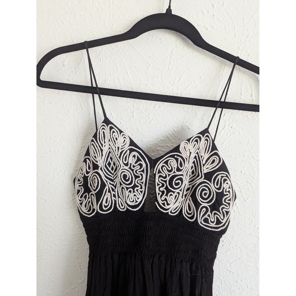 All That Remains Veia silk maxi dress‎ size AU 8 / US 4 black embroidered NWT - Picture 5 of 8